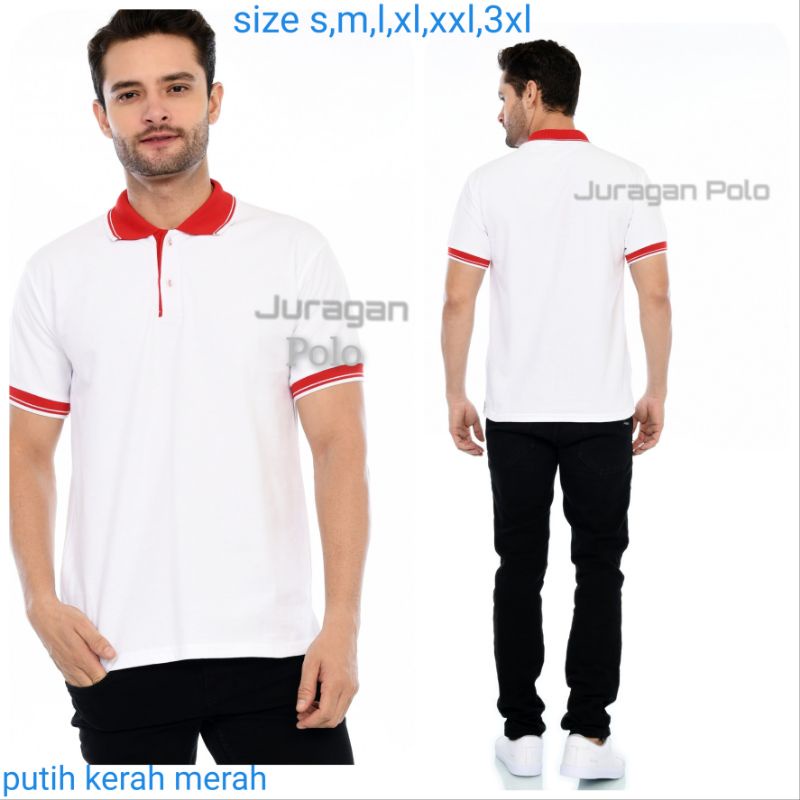 Jual Kaos Kerah Kaos Polos Wangki Polos Lakos Pe Pdk Pjg Putih Kerah