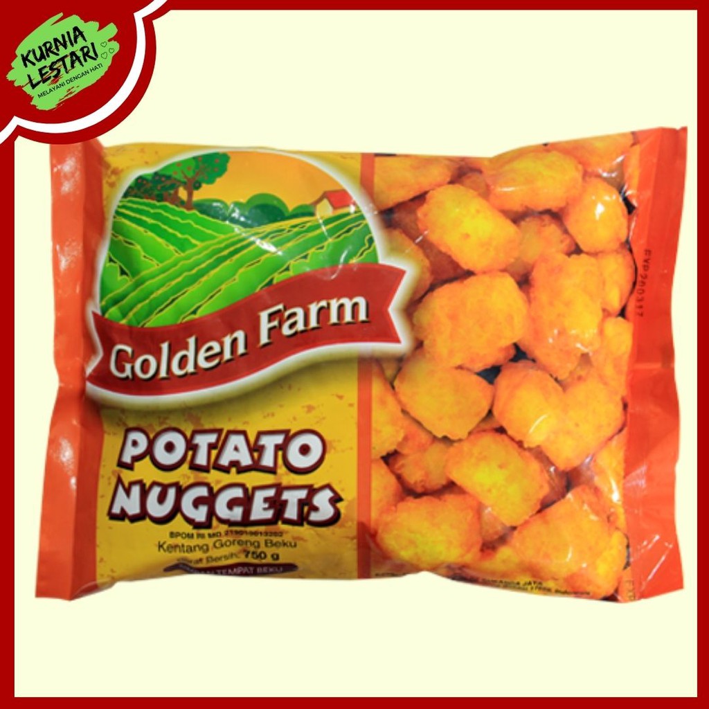 Jual French Fries Kentang Beku POTATO NUGGET Golden Farm 750 Gram