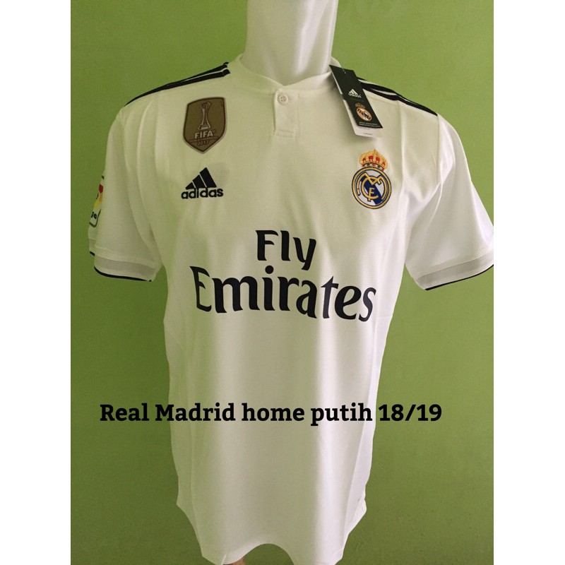 Jual Jersey Bola Real Madrid Home Putih 18 19 Shopee Indonesia