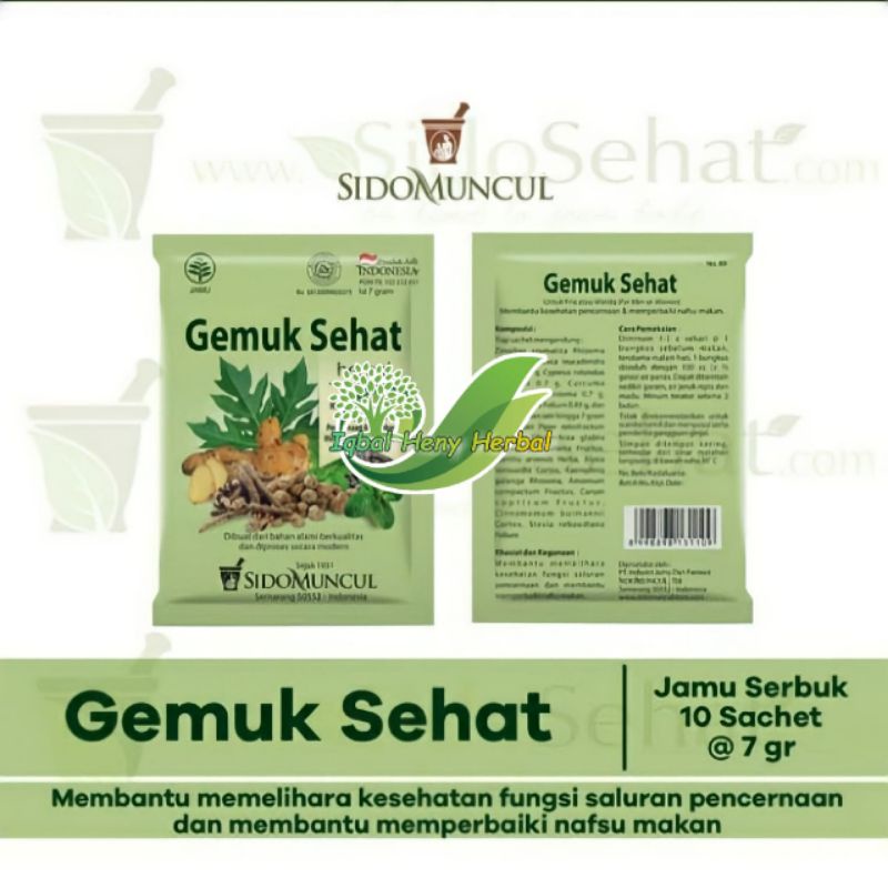 Jual Jamu Gemuk Sehat Sido Muncul Isi 10 Sachet Shopee Indonesia