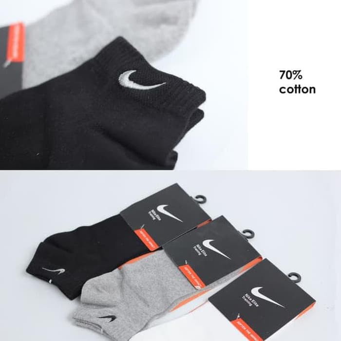 Jual Kaos Kaki Nike Sport Polos Pria Wanita Pendek Tebal Motif Anti