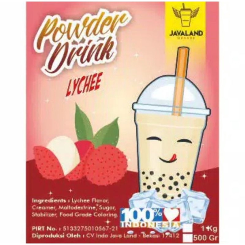 Jual Bubuk Minuman Bubble Powder Drink Rasa Lychee Javaland Kg