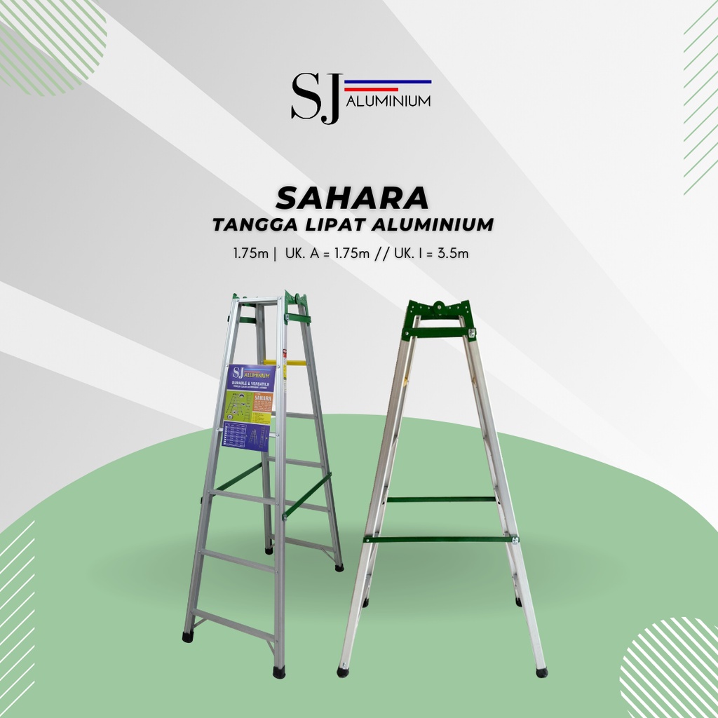 Jual Ekspedisi Tangga Lipat Aluminium Ladder Sahara Hijau M