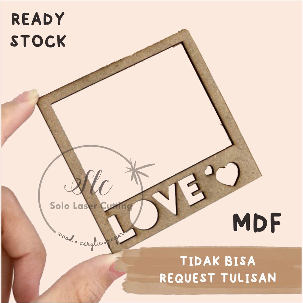 Jual Frame Polaroid Kotak Chipboard Hiasan Mahar Scrapbook Diy X Cm