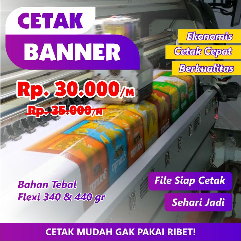 Jual Cetak Banner Flexi Gr Tebal Cetak Spanduk Baliho