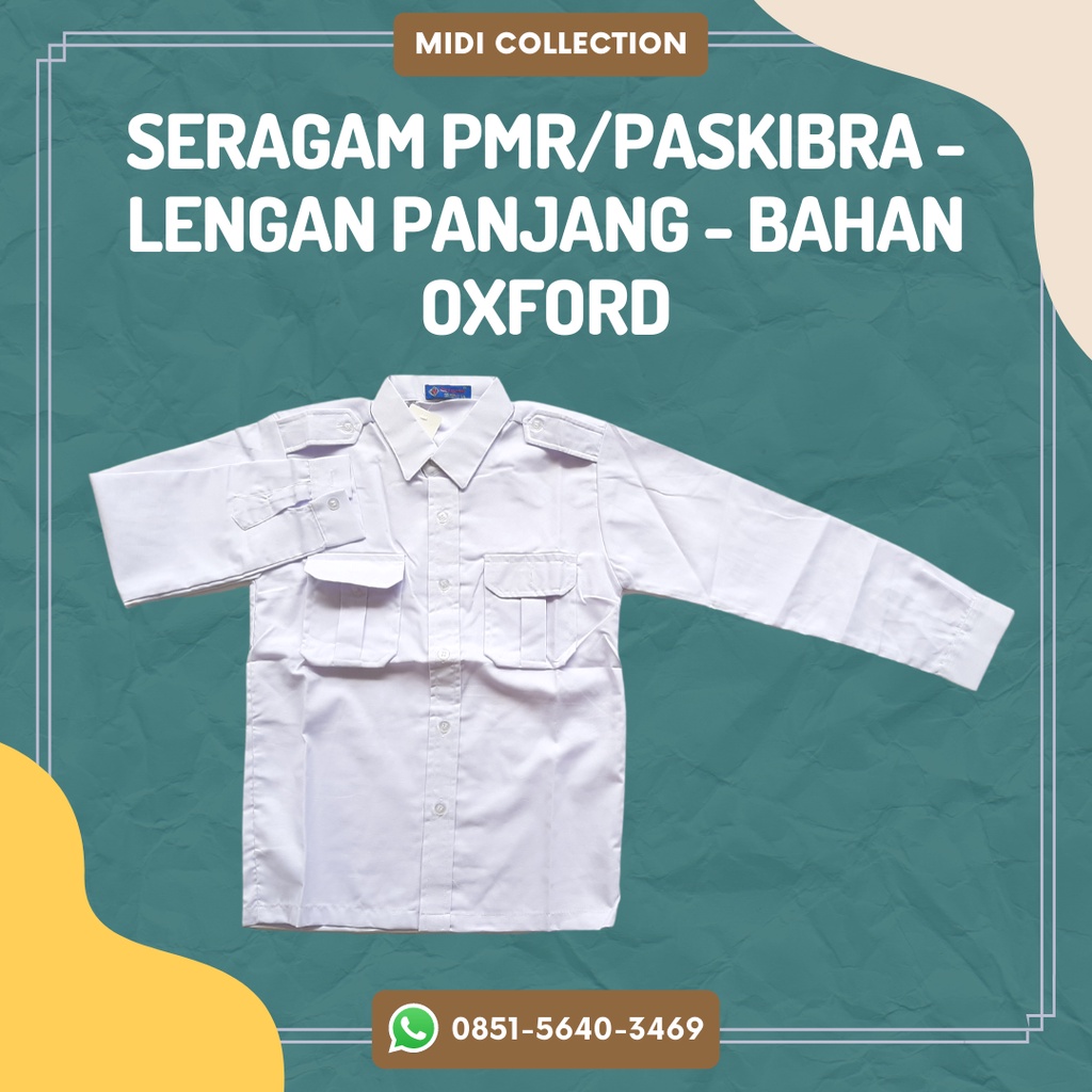 Baju Atasan Seragam PDH PASKIBRA Atau PMR Lengan PANJANG Bahan