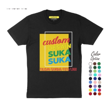 Jual Kaos Baju Lengan Pendek Custom Sablon Kata Kata Custom Foto