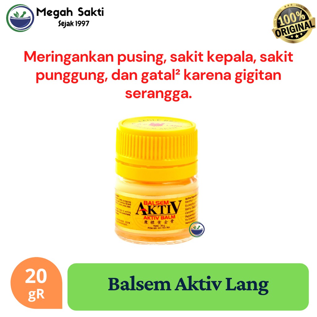 Jual MGS Cap Lang BALSEM AKTIV 20 GR Shopee Indonesia