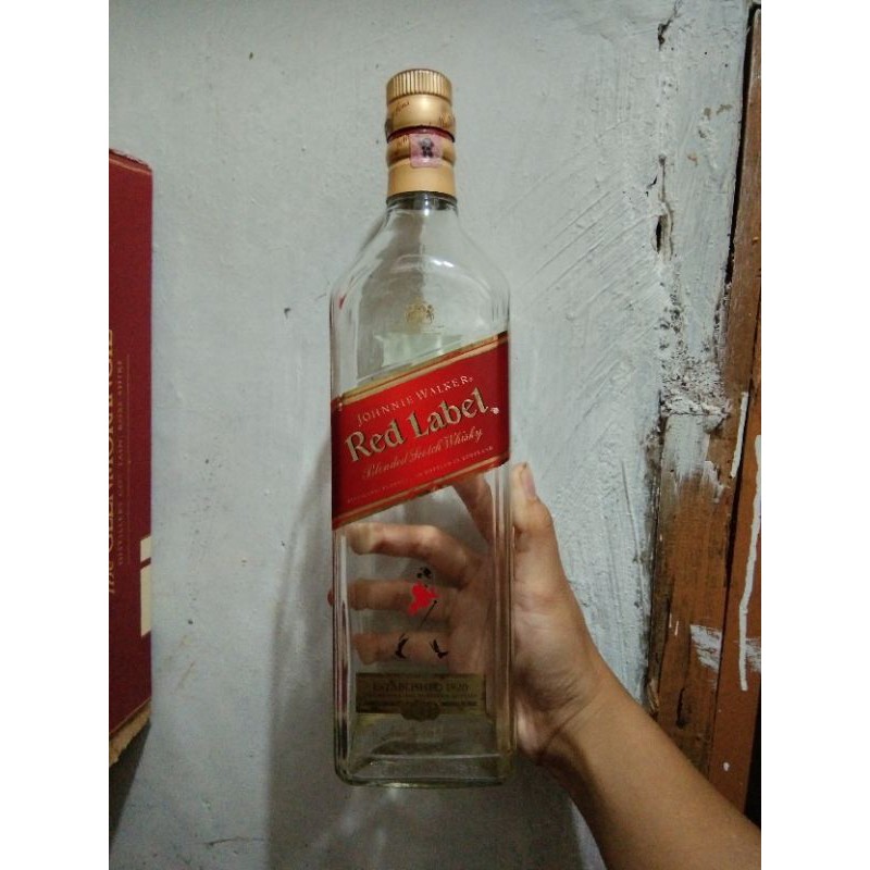 Jual Botol Bekas Minuman Keras Miras Redlabel Jw Pajangan Shopee