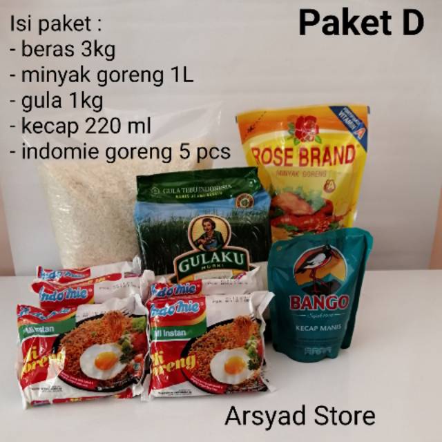 Jual Paket Sembako D Beras Premium Indramayu Kg Minyak L Gula