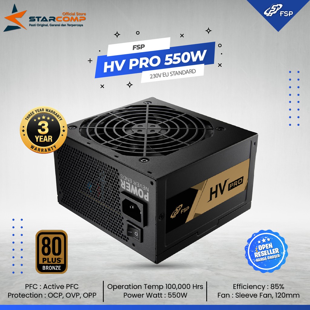 Jual Fsp Power Supply Hv Pro W Psu Watt Indonesia Shopee