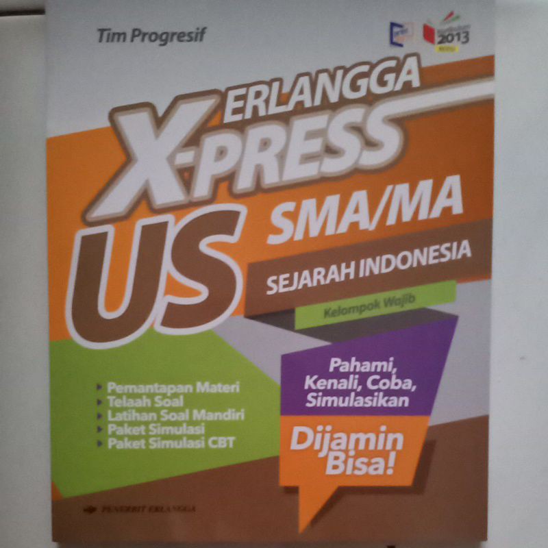 Jual Erlangga X Press US Sejarah Indonesia Wajib SMA MA K13 Edisi