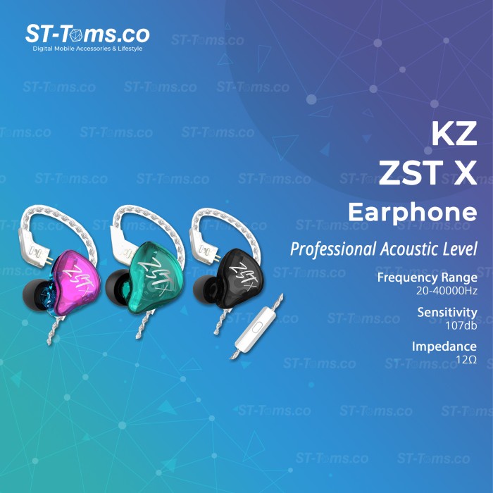 Jual Knowledge Zenith Kz Zst X Dual Driver Earphone With Mic Shopee