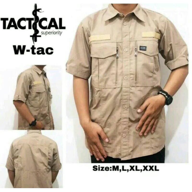 Jual Kemeja Tactical Wtac Lengan Pendek Kemeja Outdoor Kemeja Pdl