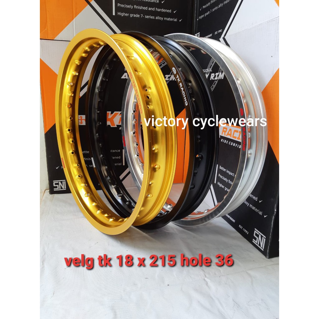 Jual Velg Tk Racing X Kilat Hole Silver Black Gold Glossy