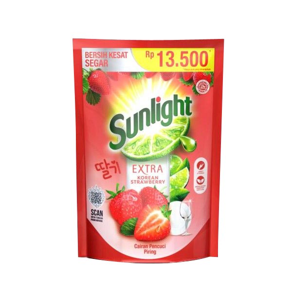 Jual SUNLIGHT KOREAN STRAWBERRY POUCH 560 ML Shopee Indonesia