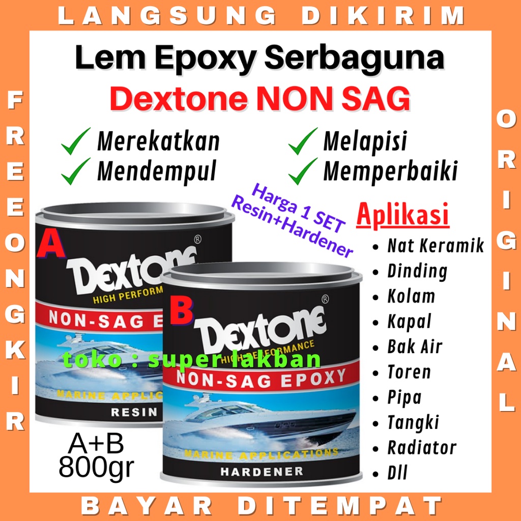 Jual Lem Epoxy Dextone Non Sag Gr Komponen Gr Lem Dempul Kapal