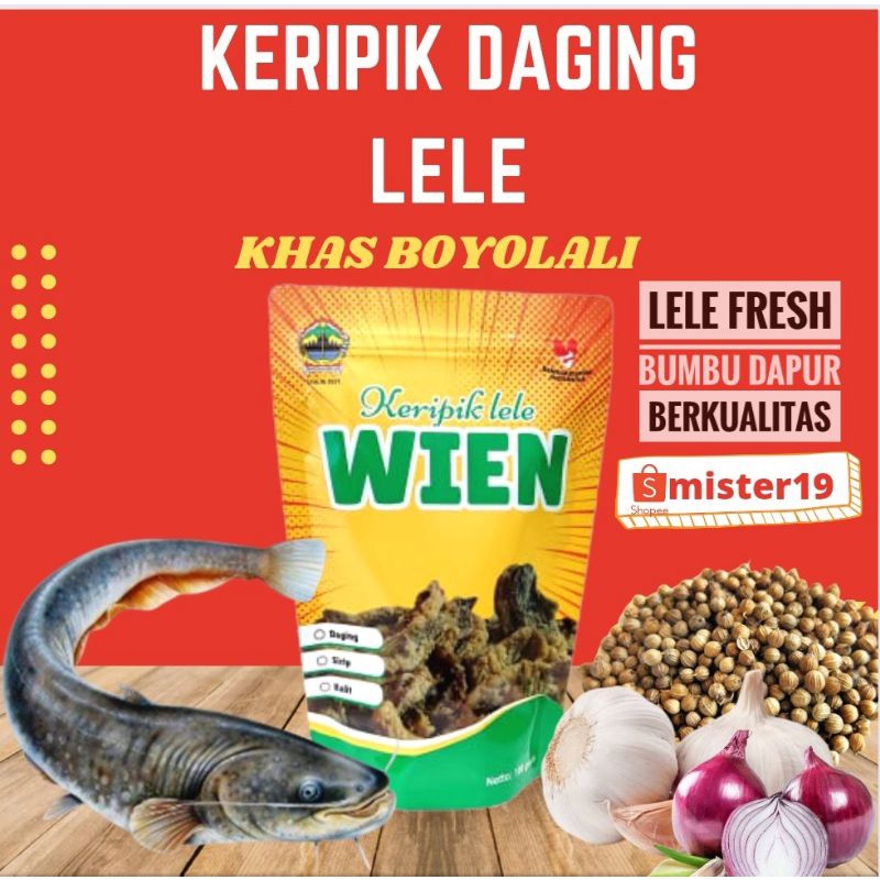 Jual KERIPIK DAGING IKAN LELE Merk WIEN Khas Boyolali PREMIUM LEZAT