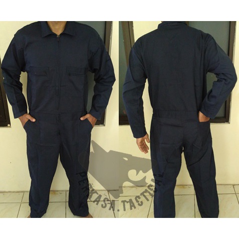 Jual Wearpack Coverall Safety Biru Dongker Katelpak Seragam Kerja