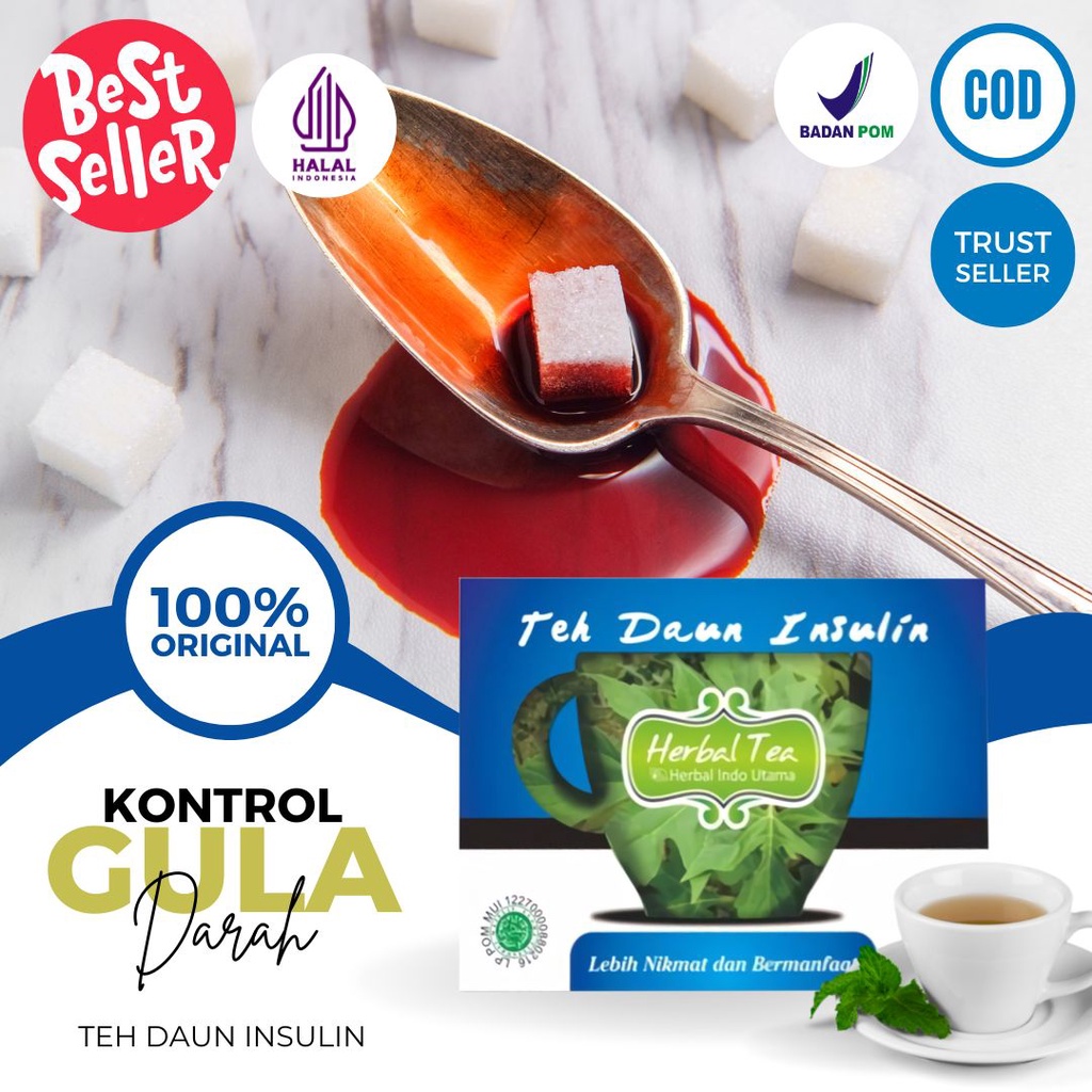 Jual Teh Celup Daun Insulin Untuk Diabetes Diabet Menurunkan Kadar Gula