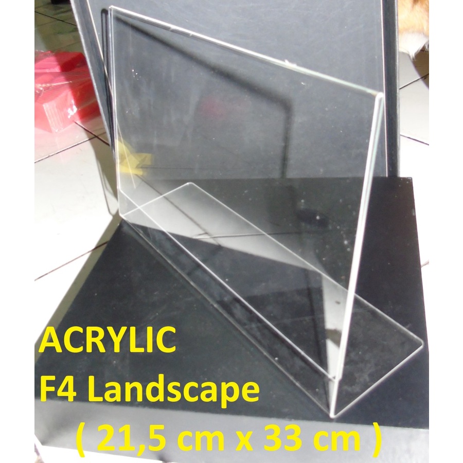 Jual TEMPAT BROSUR TENT HOLDER A4 TENT CARD AKRILIK DISPLAY F4