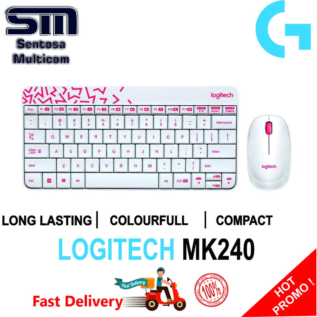 Jual Logitech Mk Nano Keyboard Mouse Wireless Shopee Indonesia