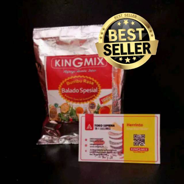 Jual Bumbu Tabur Rasa Balado Spesial 100g Kingmix HI Shopee Indonesia