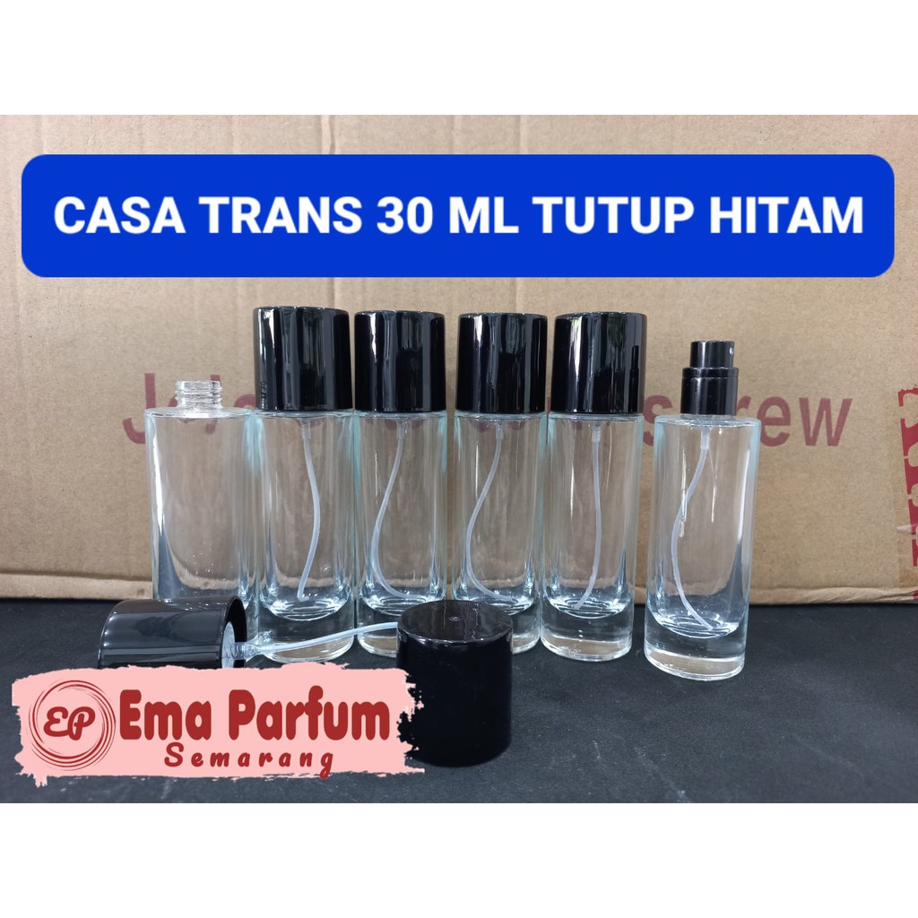 Jual CASA 30 ML TUTUP HITAM PERBIJI BOTOL SPRAY MODEL CASA TRANS TUTUP