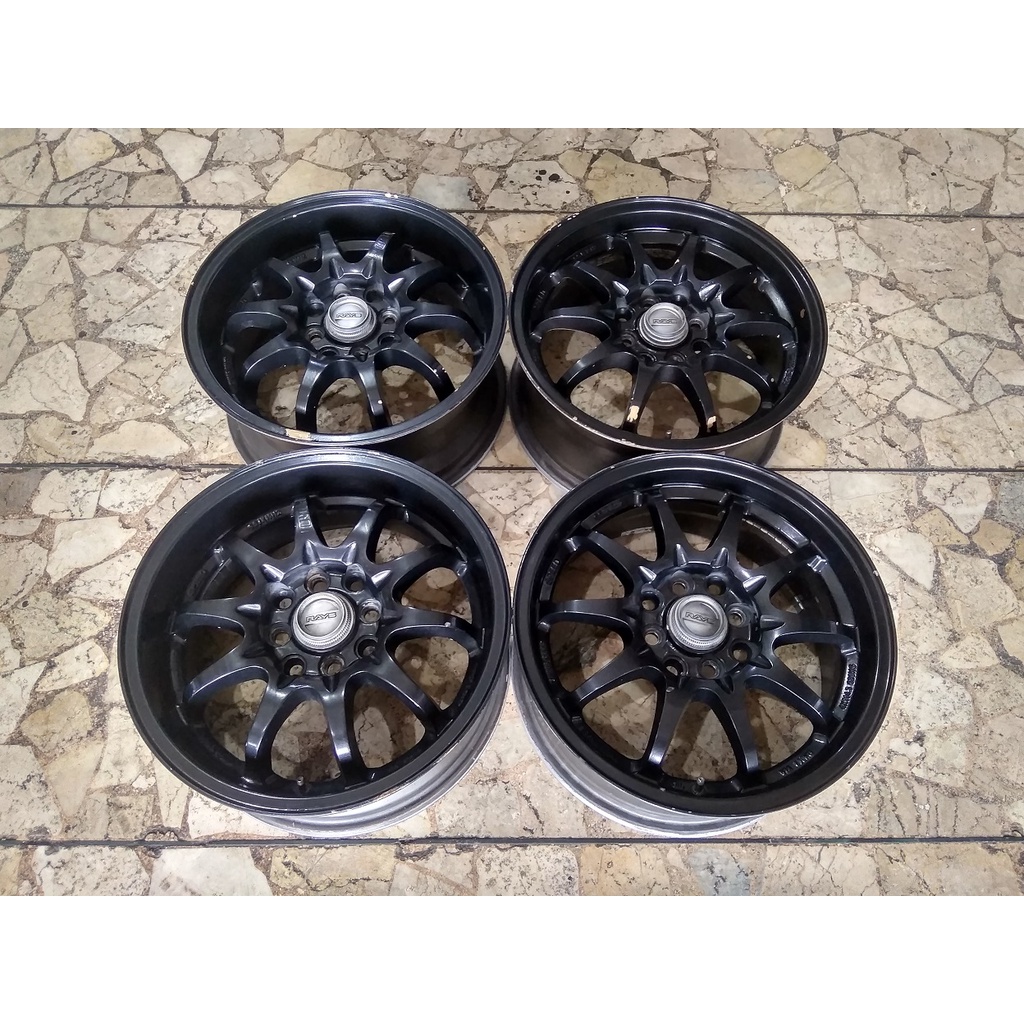 Jual VELG MOBIL BEKAS RAYS CE28 RING 15 LEBAR 6 5 PCD 4x100 4x114