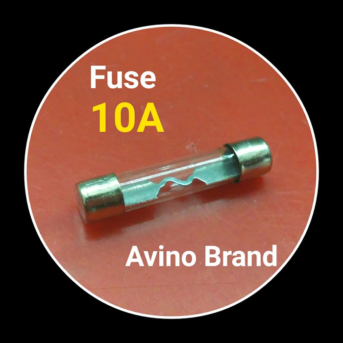 Jual 10Pcs Fuse Sekring AVINO 10A 15A 20A Tabung Besar Kaca 10 15 20