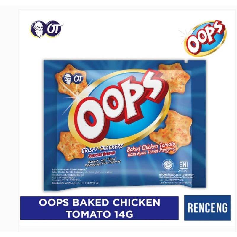 Jual Oops Crispy Crackers Baked Chicken Tomato Gr Shopee Indonesia