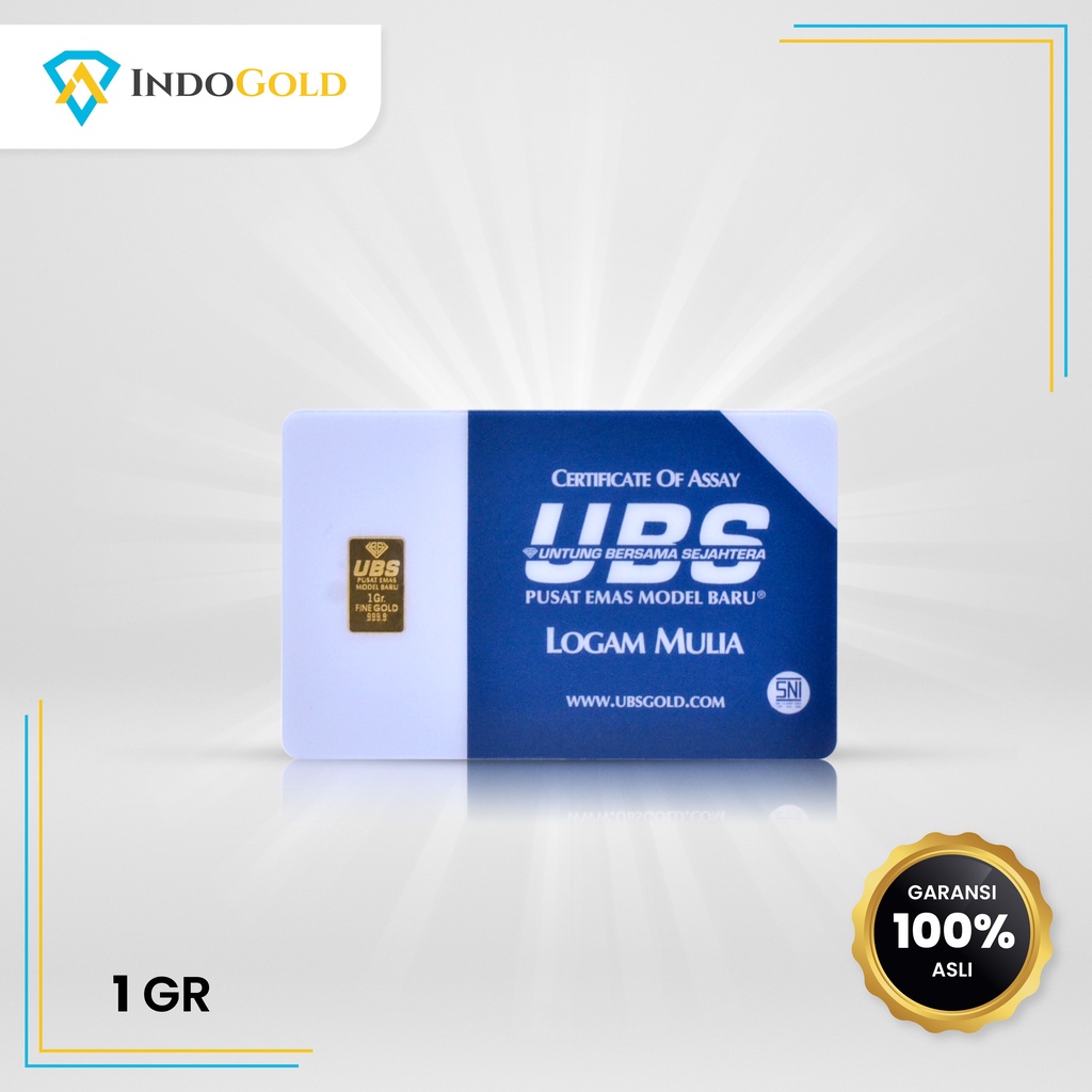 Jual Emas UBS 1 Gram Logam Mulia Garansi Uang Kembali Include