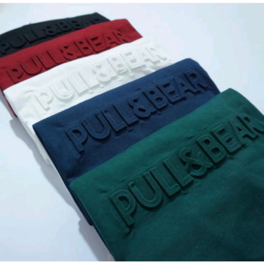 Jual COD T Shirt Pull Bear Sablon Embos L Baju Kaos Pull And Bear