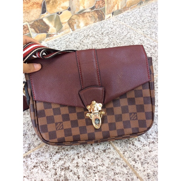 Jual Tas Louis Vuitton Ada Nomor Seri Made In France Kulit LV Sling Bag