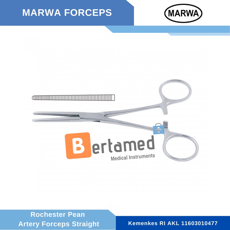 Jual Rochester Pean Haemostatic Forcep Straight Klem Arteri Lurus