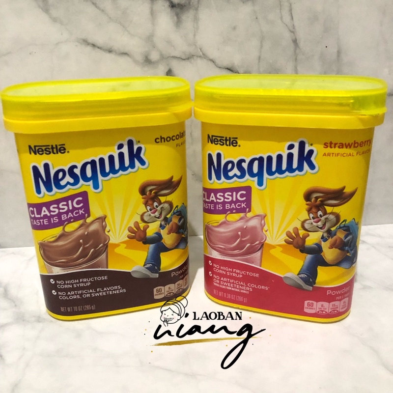 Jual NESTLE Nesquik Classic Chocolate Strawberry Hot Coklat Milk USA