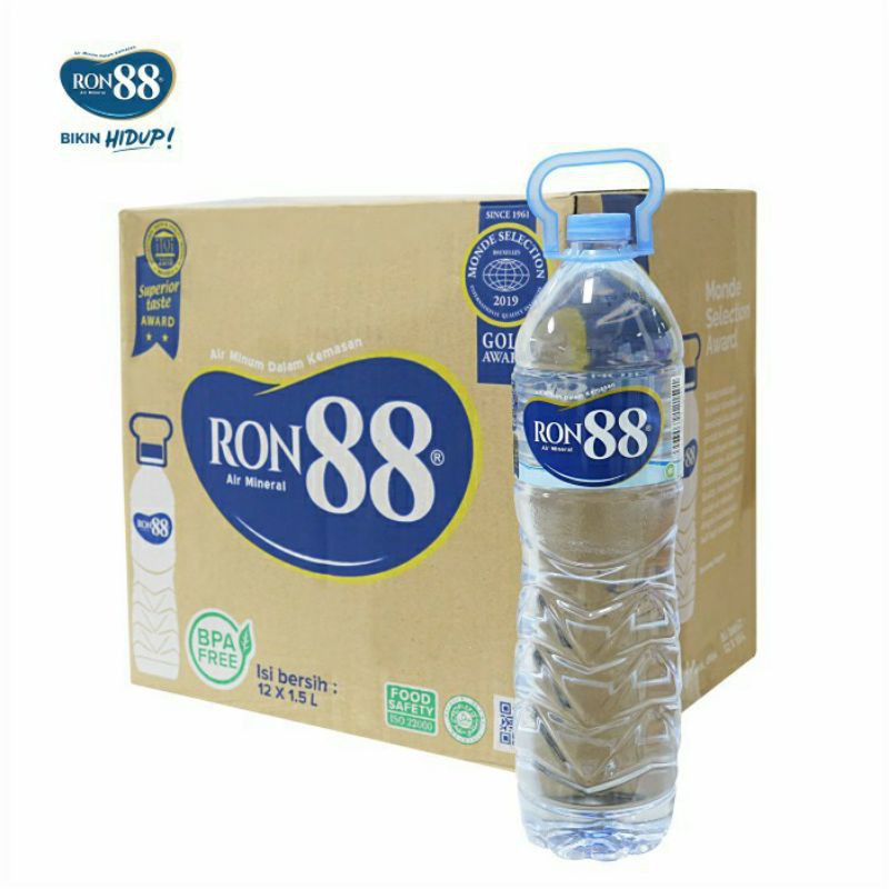 Jual RON88 Air Mineral 1500 ML 1 Dus Isi 12 Botol Shopee Indonesia