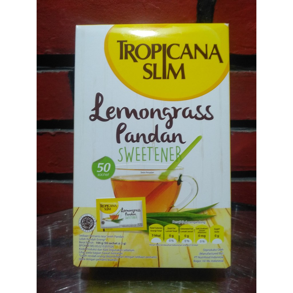 Jual Tropicana Slim Sweetener Lemongrass Pandan Pengganti Gula Rendah