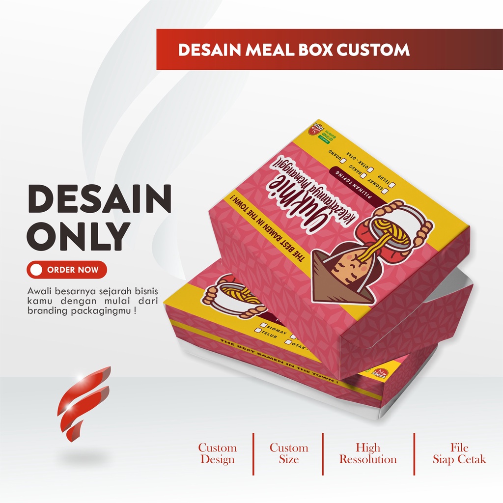 Jual Fortune Art Jasa Desain Kemasan Makanan Meal Box Lunch Box Custom