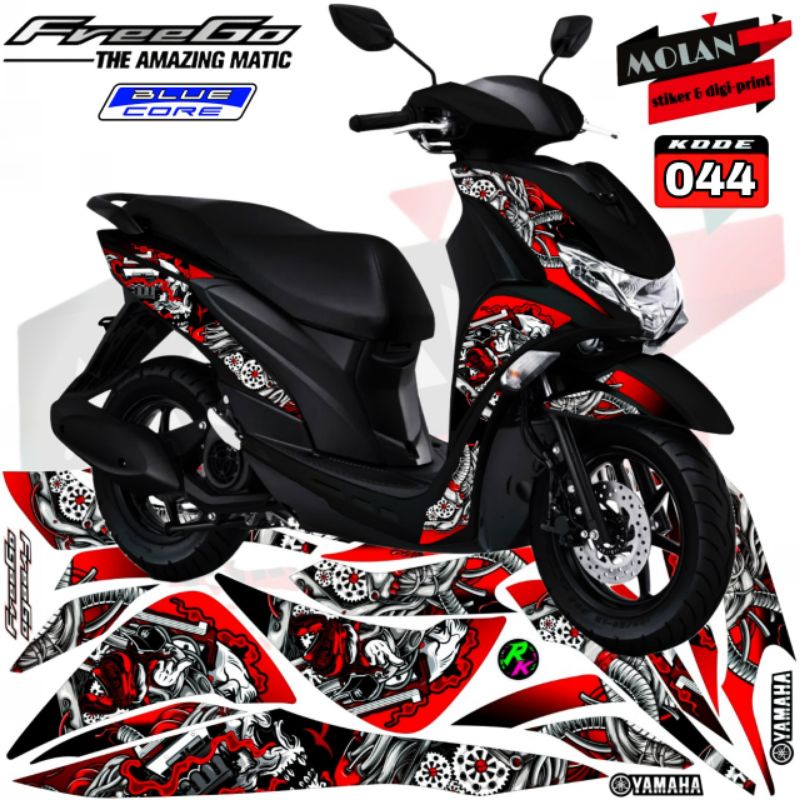 Jual Decal Sticker Striping Variasi SEMI Fullbody FREEGO 125 SKULL