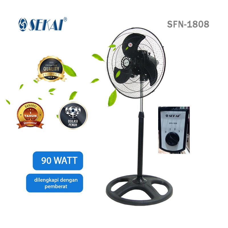 Jual Kipas Angin Berdiri Sekai Inch Sfn Stand Fan Sekai Besi