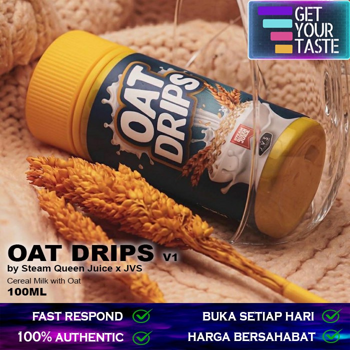 Jual Liquid Oat Drips V1 Cereal Oat Milk By JVS X Steam Queen Juice