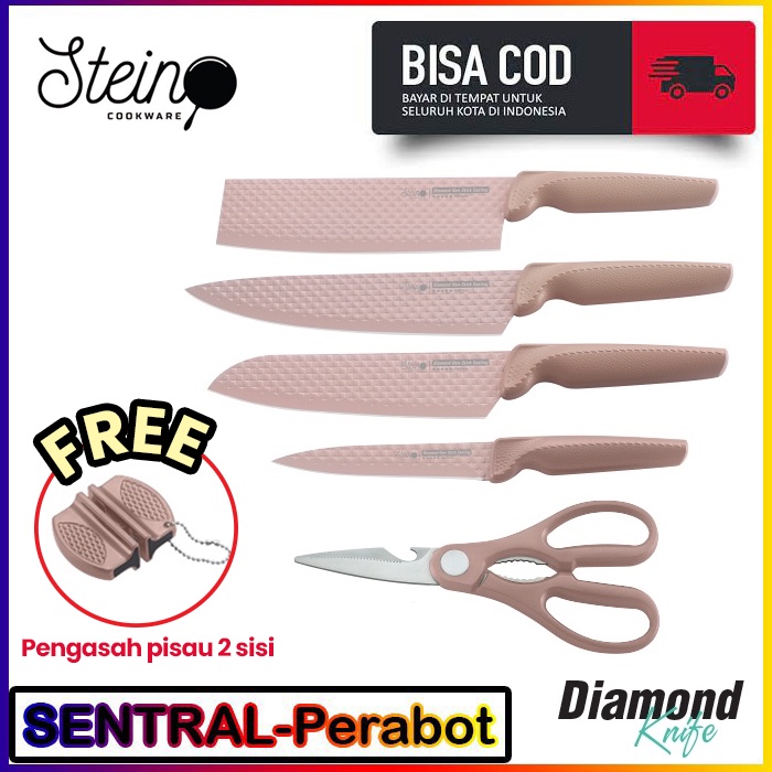 Jual Stein Steincookware Diamond Knives Set 6 In 1 Shopee Indonesia