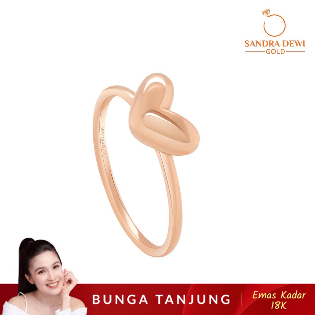 Jual Cincin Golden Love Series Sandra Dewi Emas K Bunga Tanjung