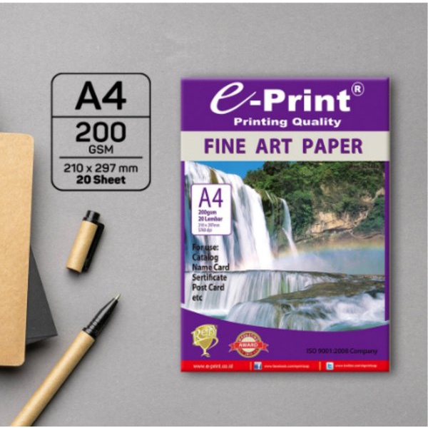 Jual Eprint Fine Art Paper Kertas Foto Gsm Ukuran A Shopee Indonesia