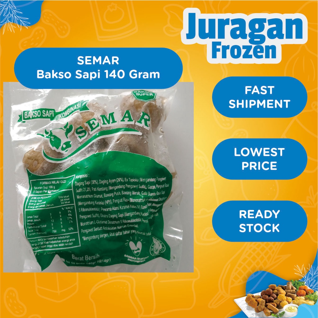 Jual Semar Bakso Sapi Gram Isi Pcs Shopee Indonesia