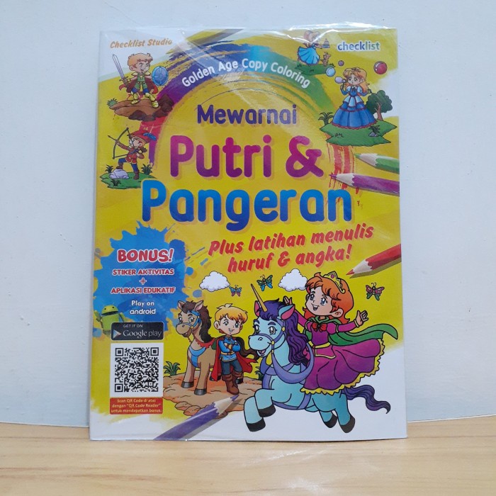 Jual BUKU GOLDEN AGE COPY COLORING MEWARNAI PUTRI PANGERAN ORIGINAL