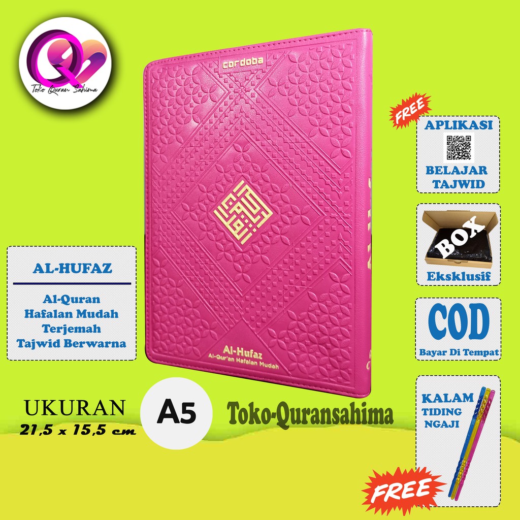 Jual Al Quran Hafalan Tajwid Warna Terjemah Quran Resleting Wanita Al