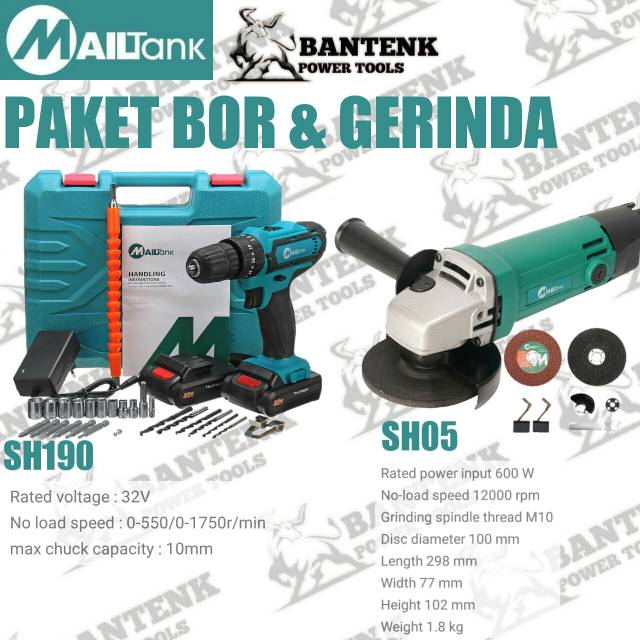 Jual Paket Mesin Bor Cordless V Dan Gerinda Mailtank Mesin Bor Dan