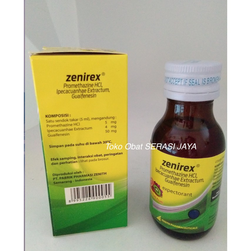 Jual Zenirex Expectorant Syrup Batuk Rasa Tutti Frutti Ml Obat Batuk